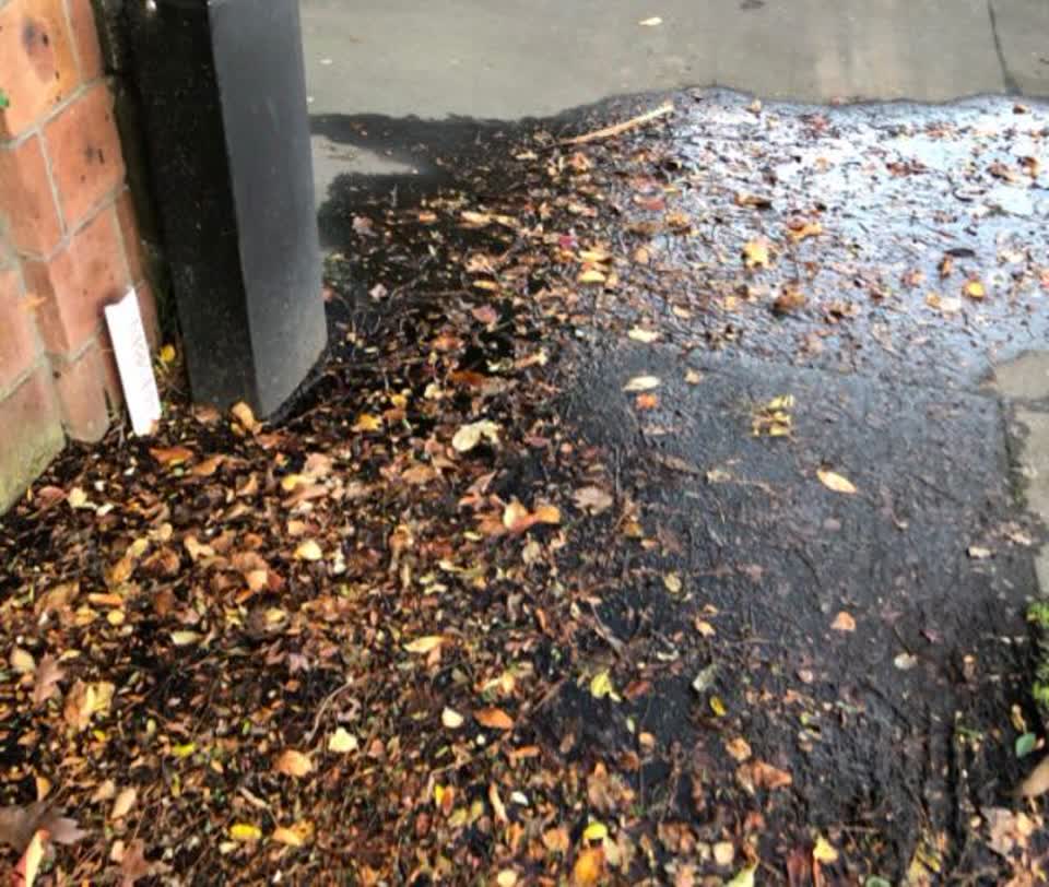 The photograph attached to this flooding report
