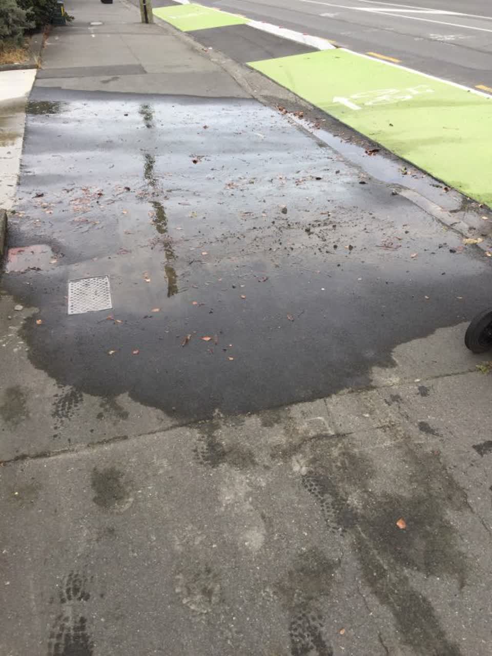 The photograph attached to this flooding report