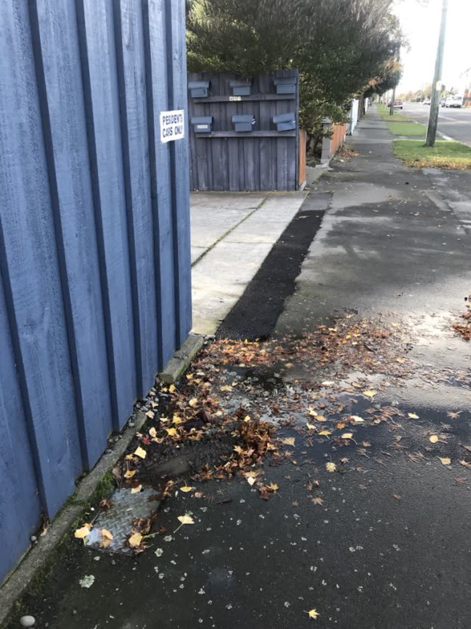 The photograph attached to this flooding report
