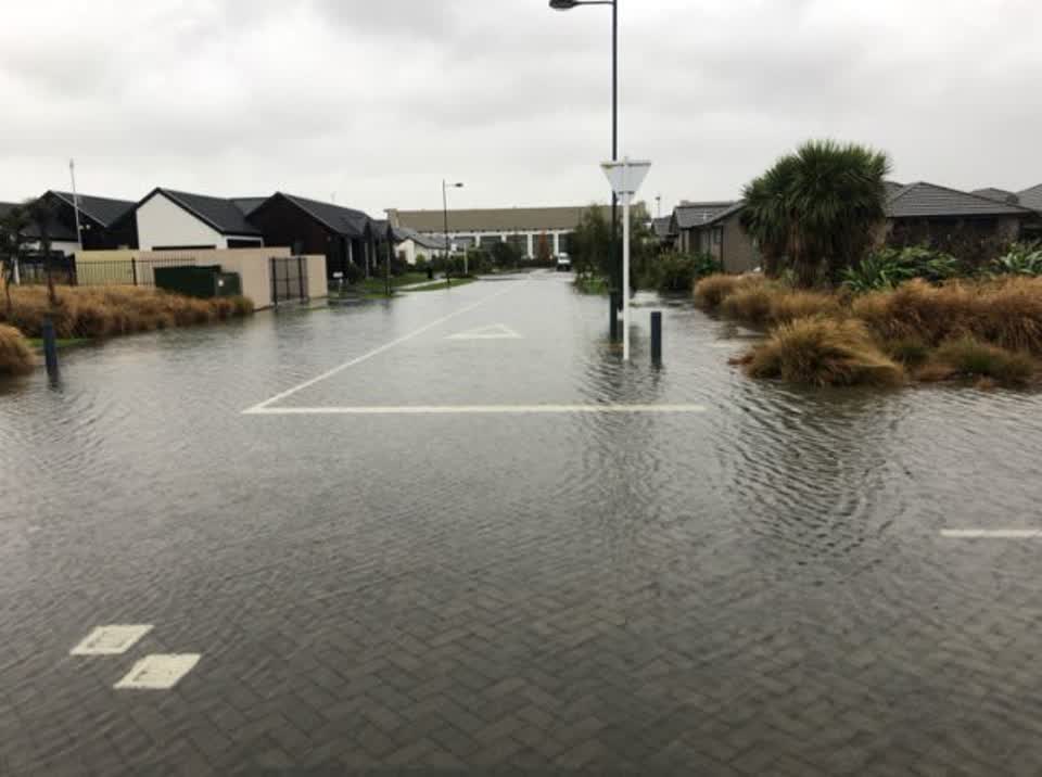 The photograph attached to this flooding report
