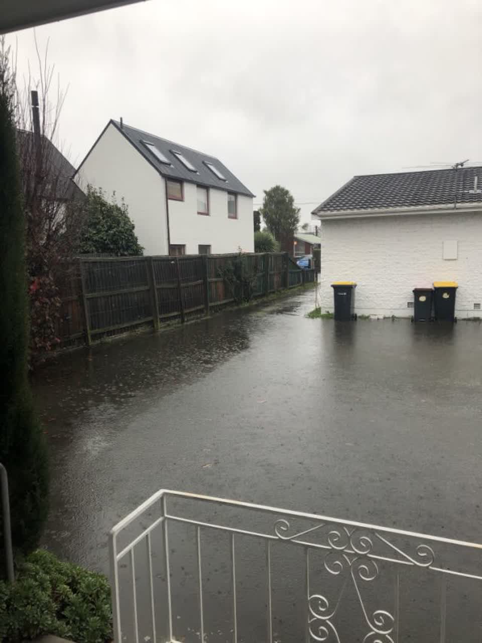 The photograph attached to this flooding report