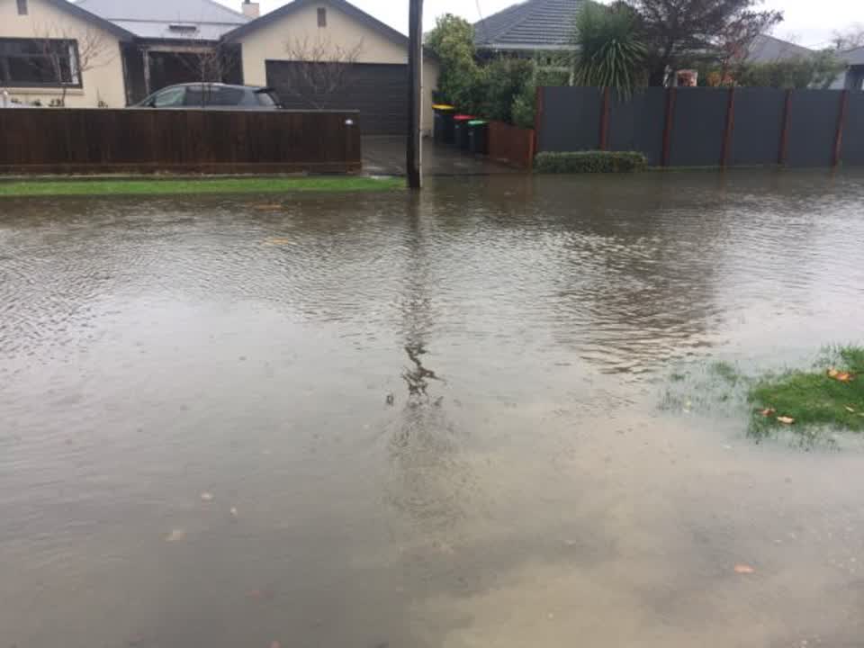 The photograph attached to this flooding report