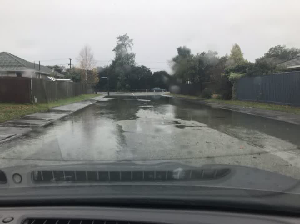 The photograph attached to this flooding report