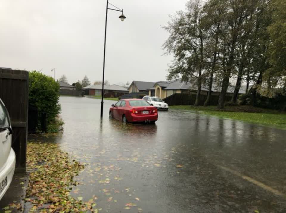 The photograph attached to this flooding report