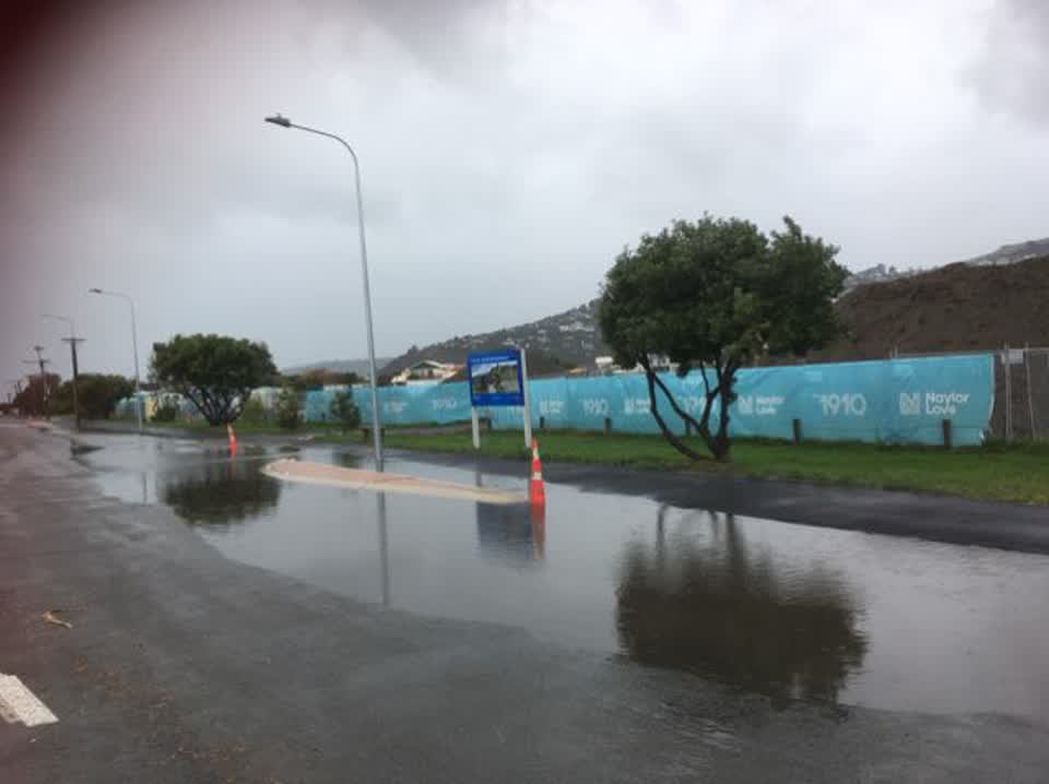 The photograph attached to this flooding report