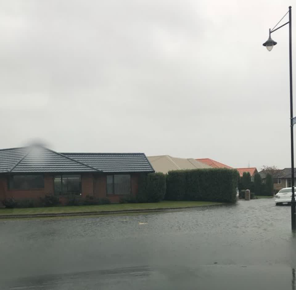 The photograph attached to this flooding report