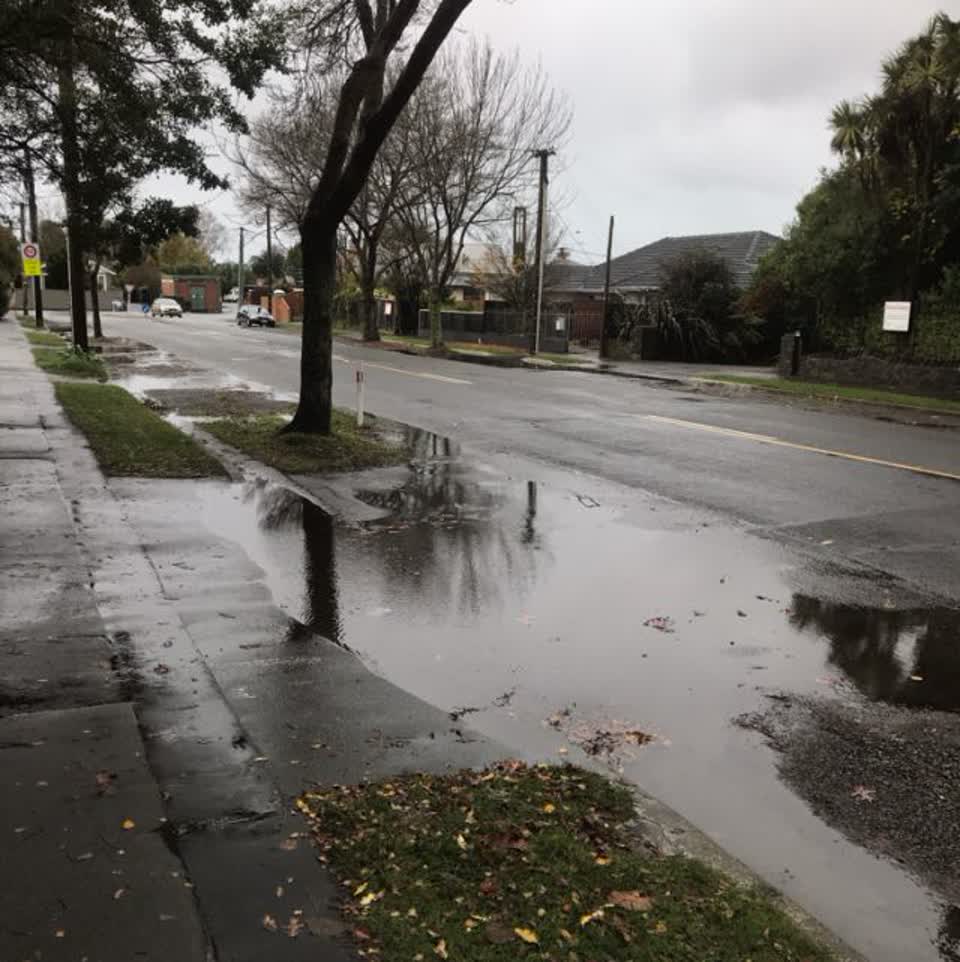 The photograph attached to this flooding report