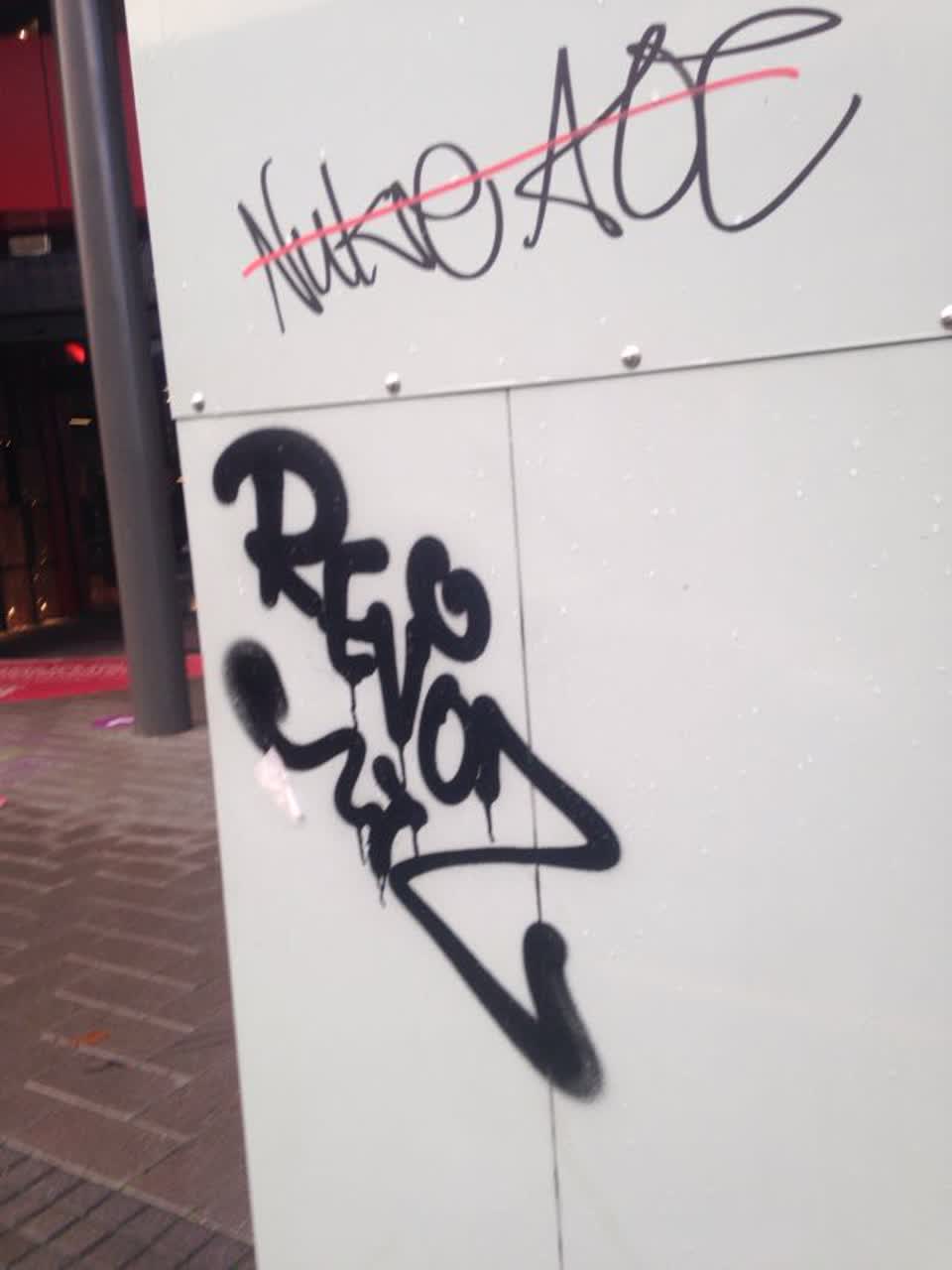 The photograph attached to this graffiti report