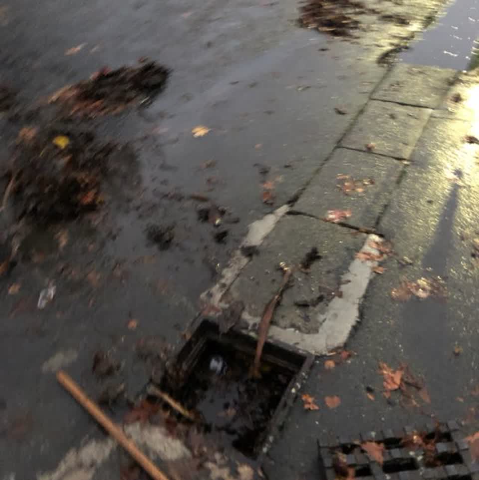 The photograph attached to this flooding report