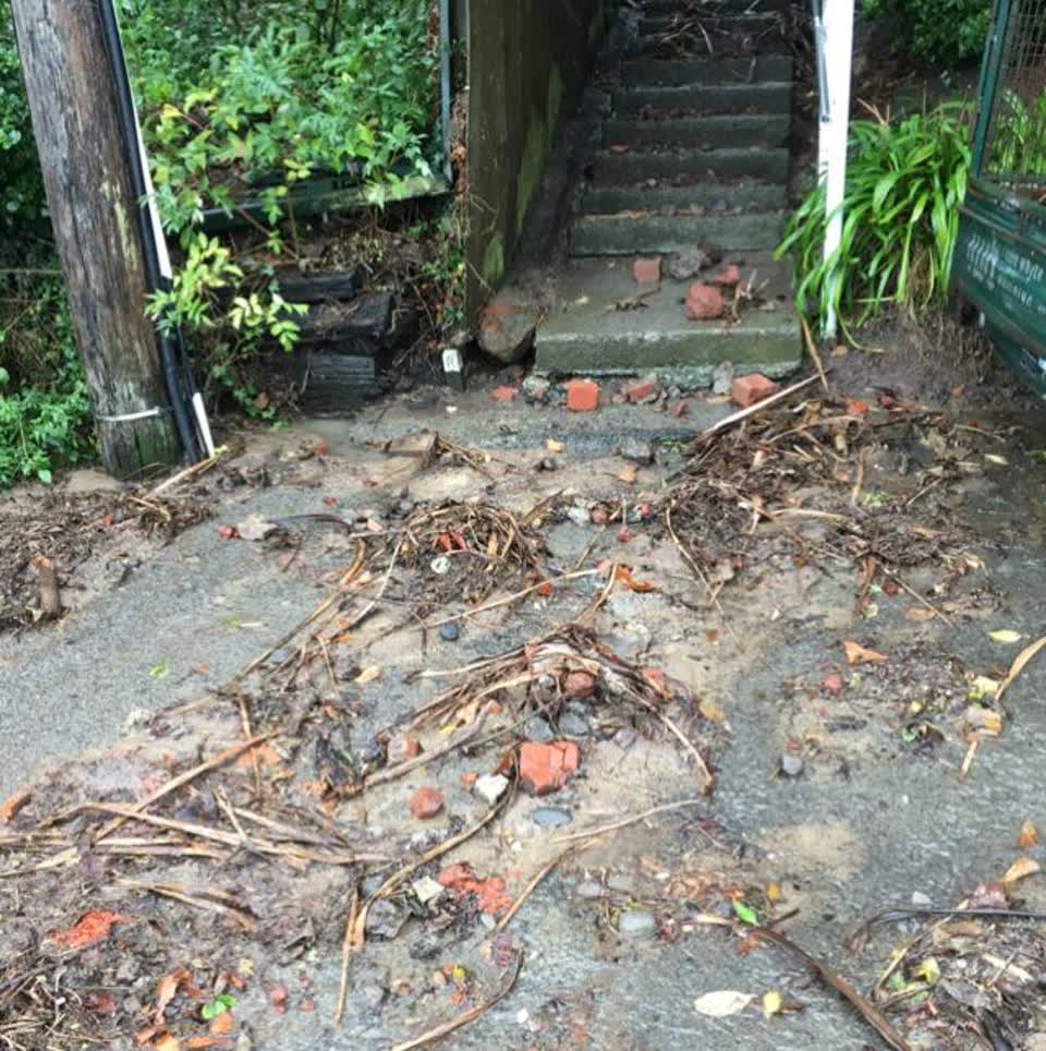 The photograph attached to this flooding report
