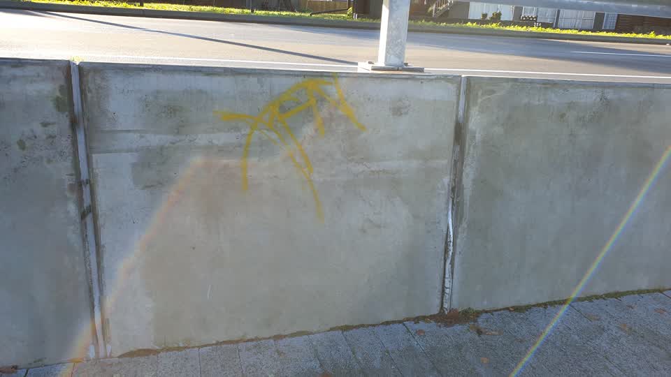 The photograph attached to this graffiti report