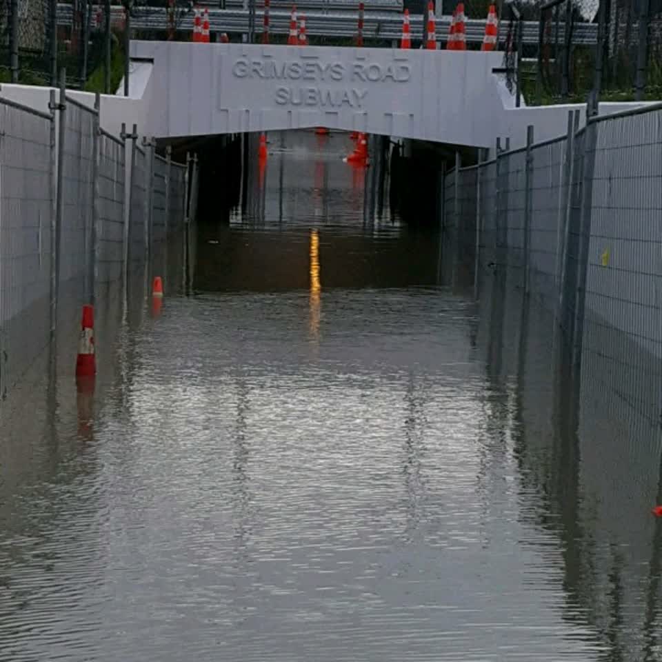 The photograph attached to this flooding report