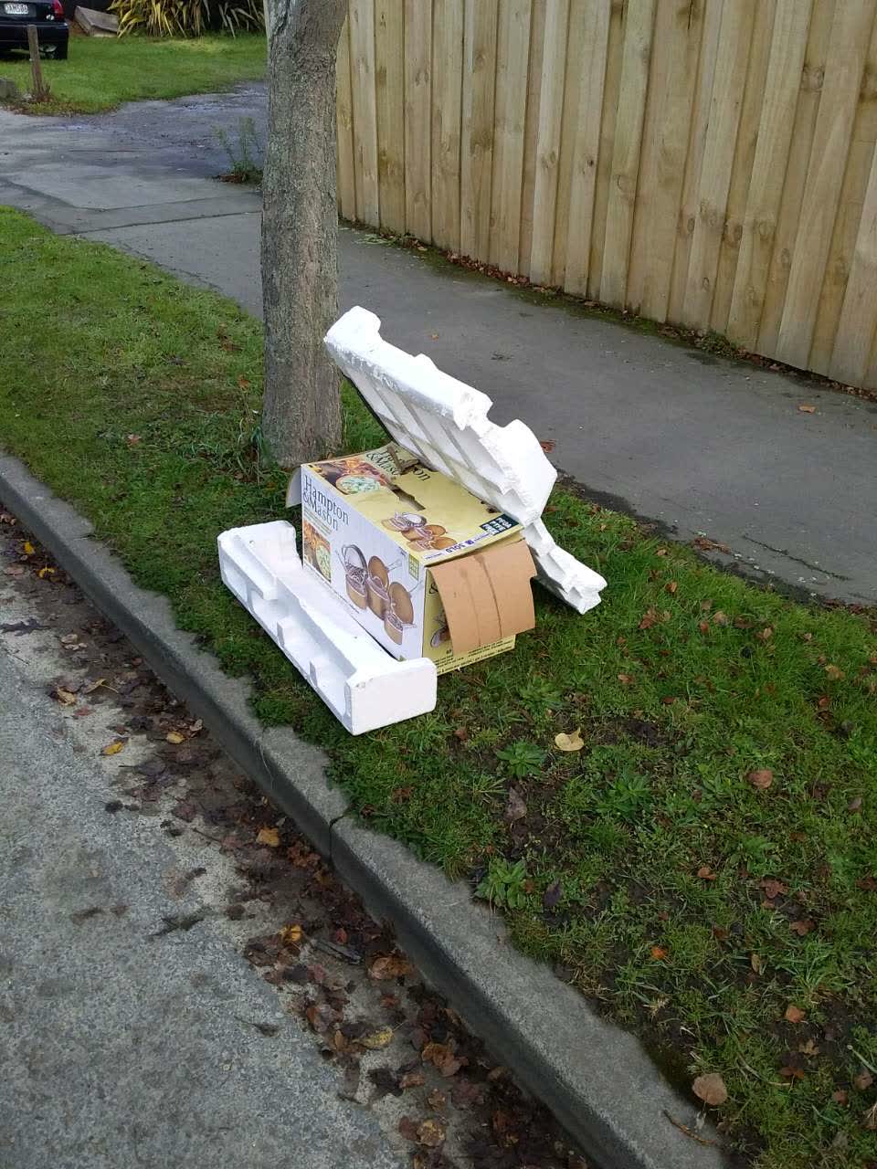 The photograph attached to this rubbish/recycling report
