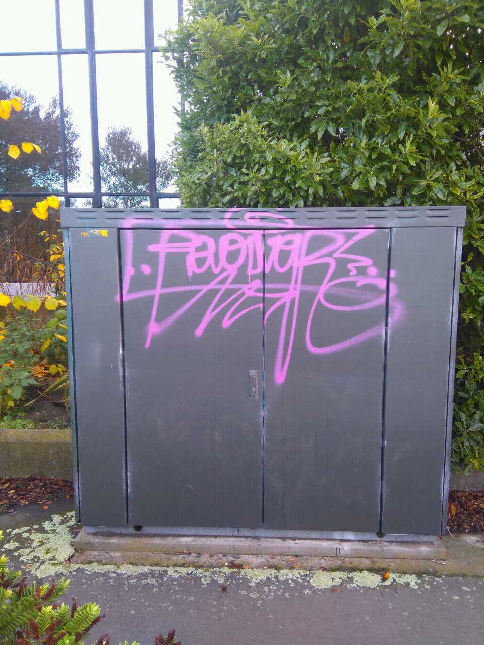 The photograph attached to this graffiti report