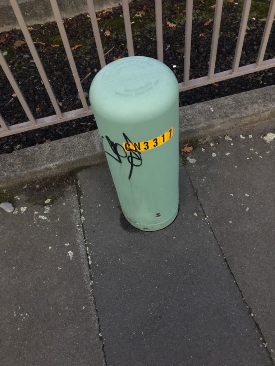 The photograph attached to this graffiti report