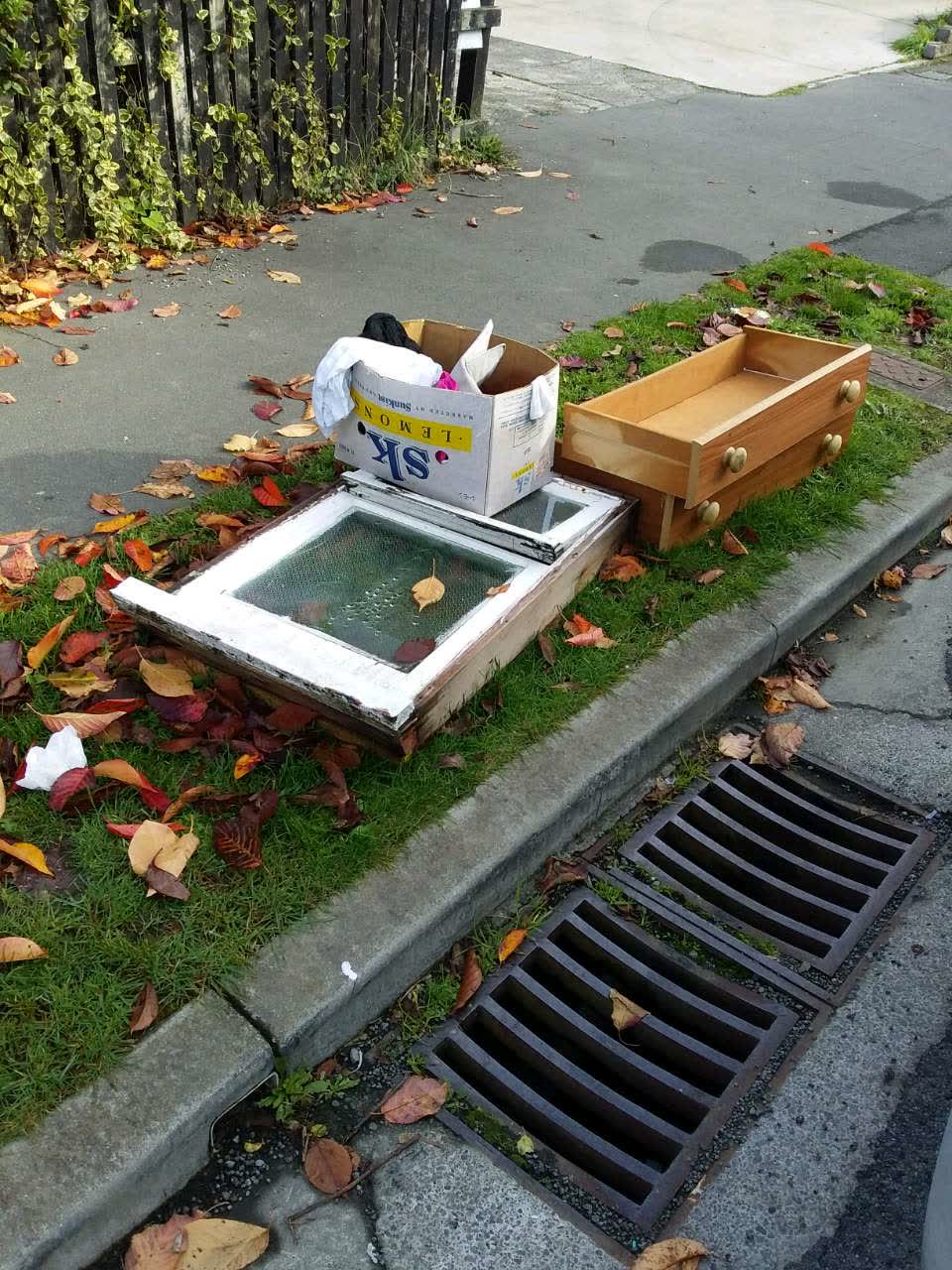The photograph attached to this rubbish/recycling report