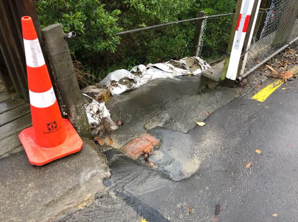 The photograph attached to this flooding report
