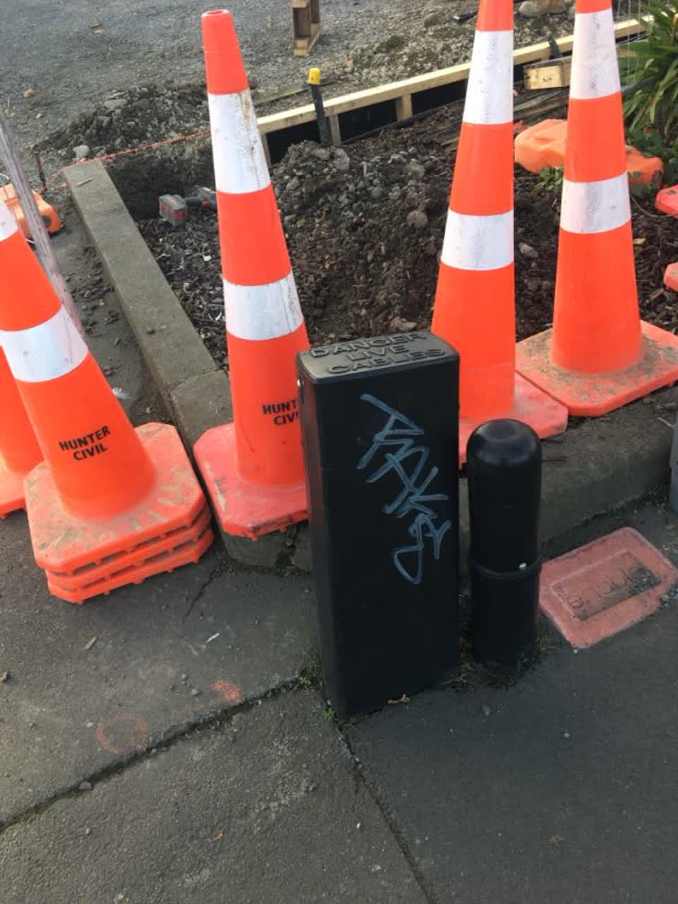 The photograph attached to this graffiti report