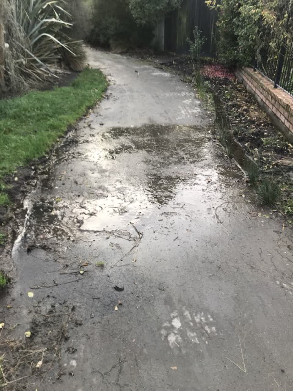 The photograph attached to this flooding report