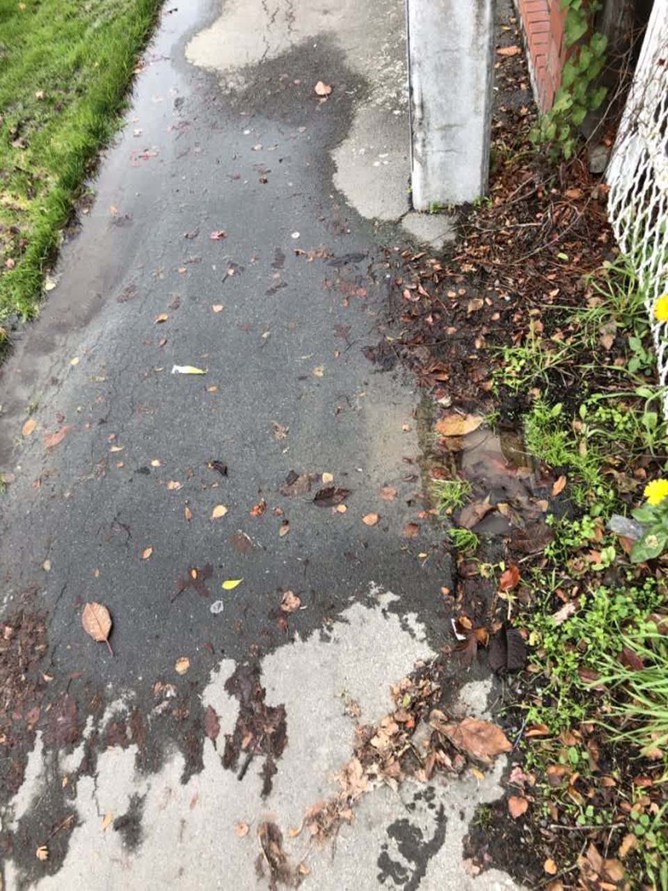 The photograph attached to this flooding report
