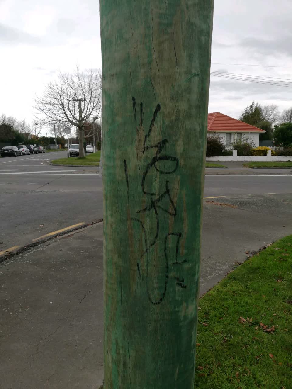 The photograph attached to this graffiti report