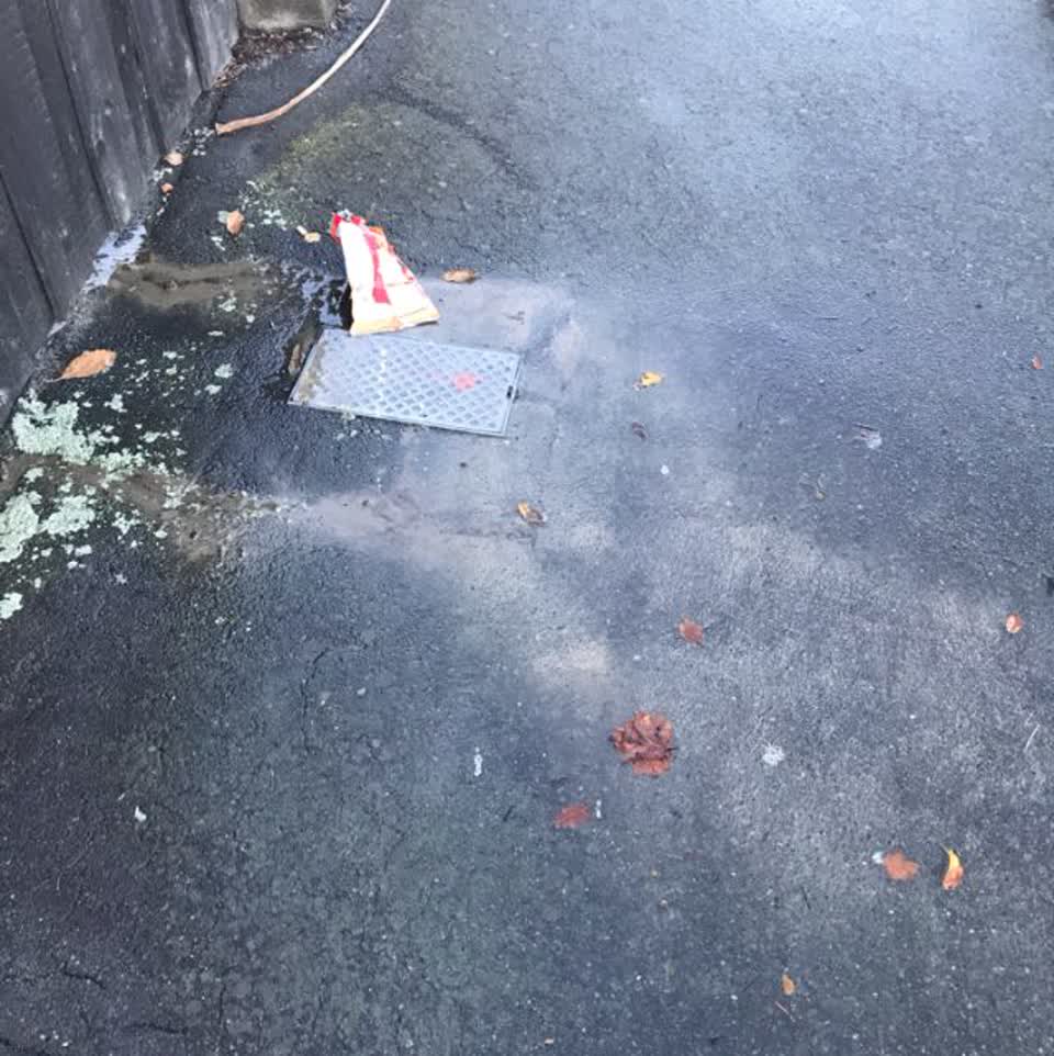 The photograph attached to this wastewater/stormwater report