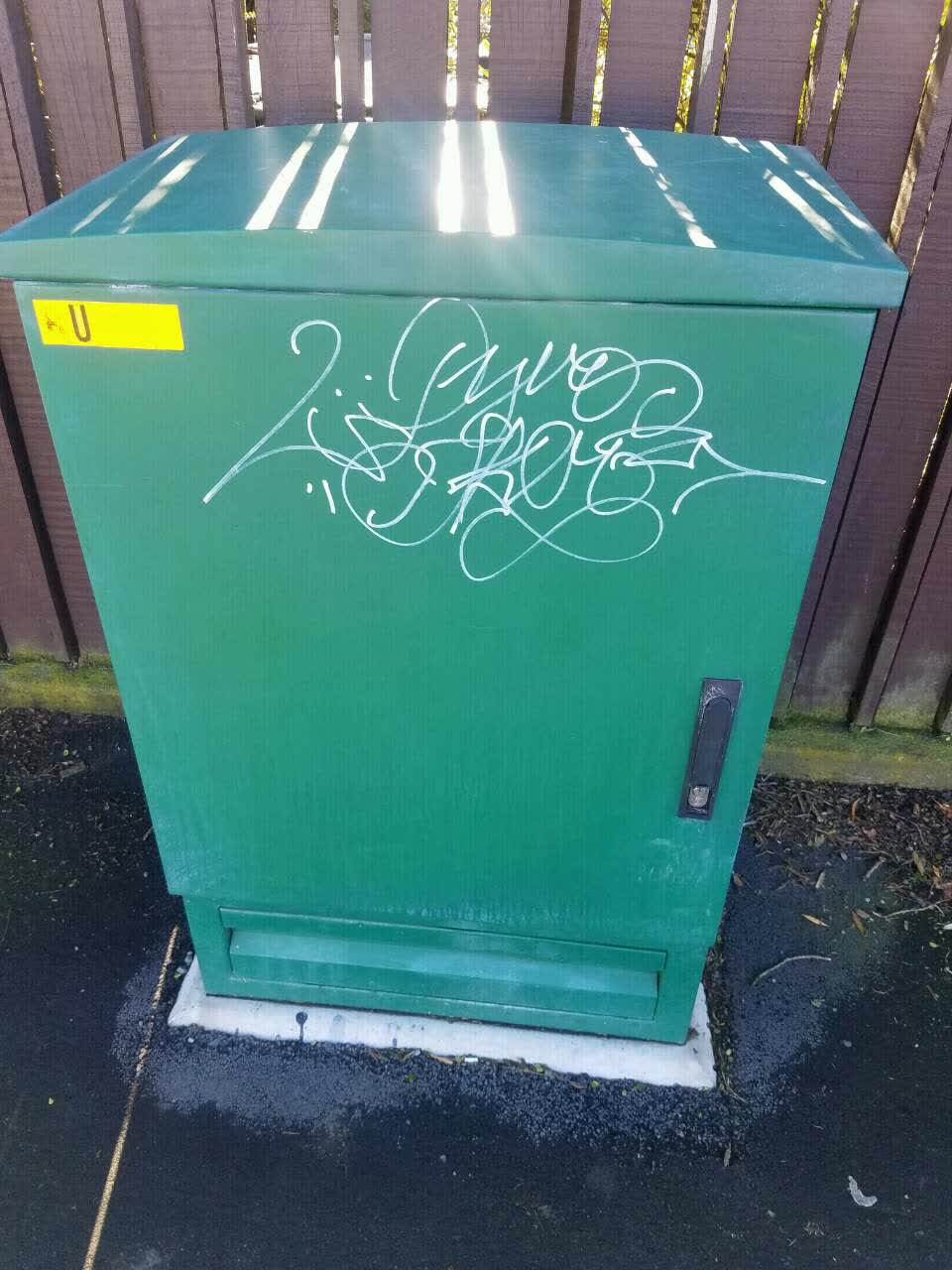 The photograph attached to this graffiti report