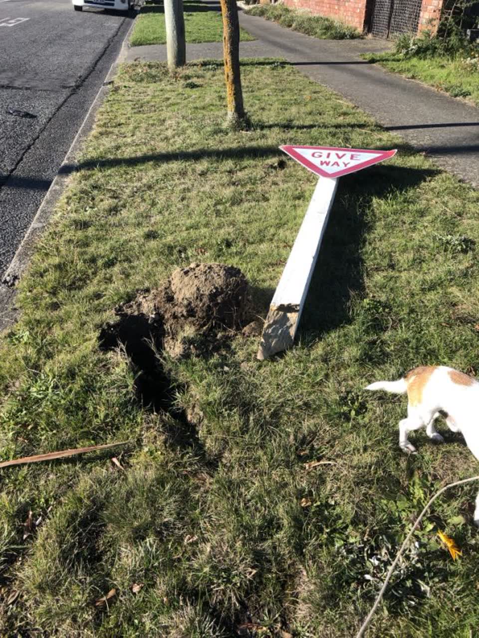 The photograph attached to this roading/streets report