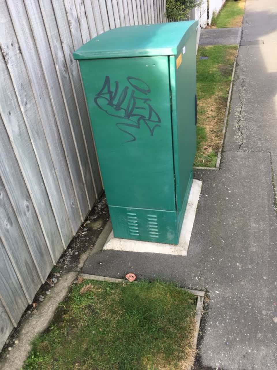 The photograph attached to this graffiti report