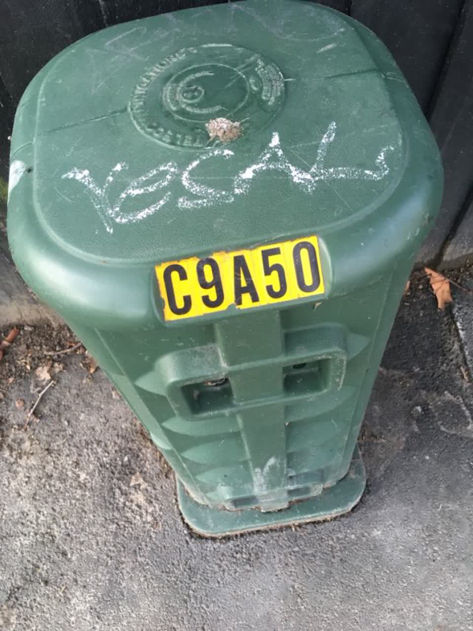 The photograph attached to this graffiti report