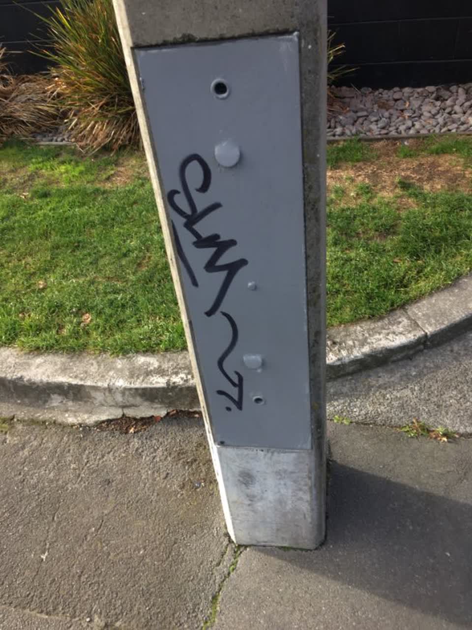 The photograph attached to this graffiti report