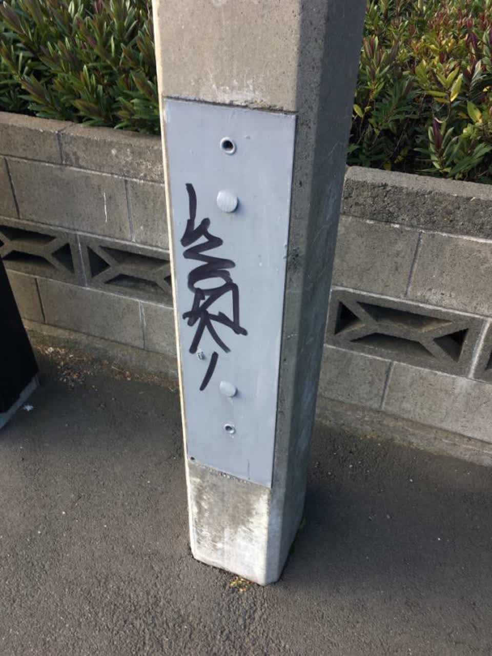 The photograph attached to this graffiti report
