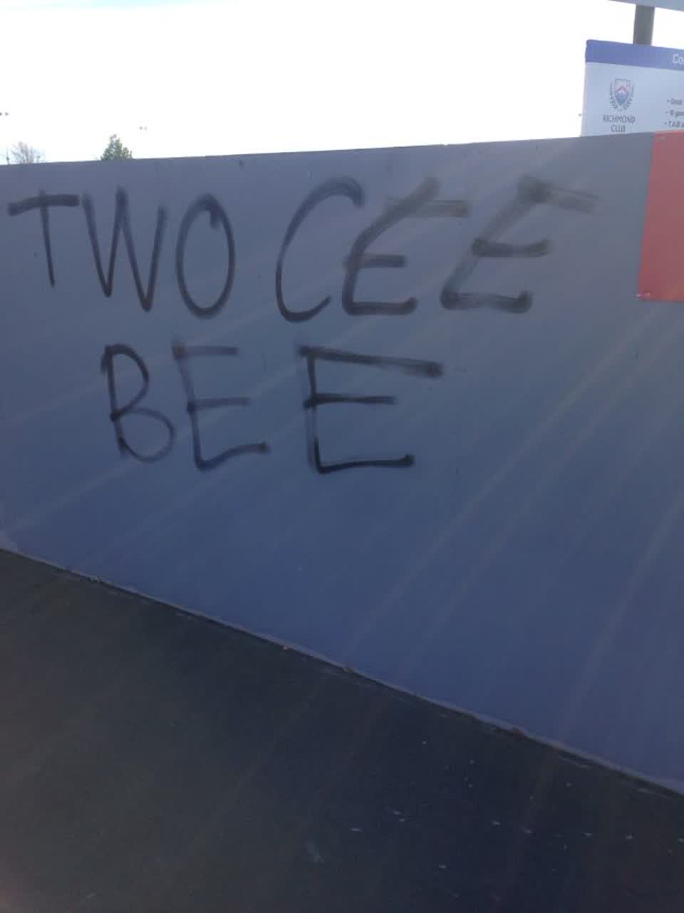 The photograph attached to this graffiti report
