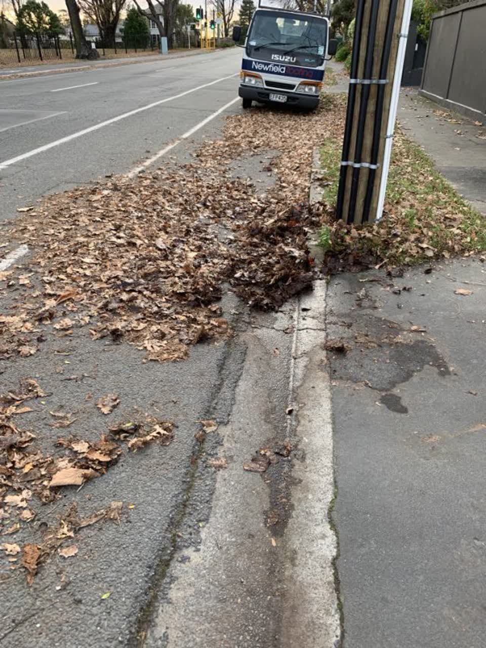 The photograph attached to this roading/streets report