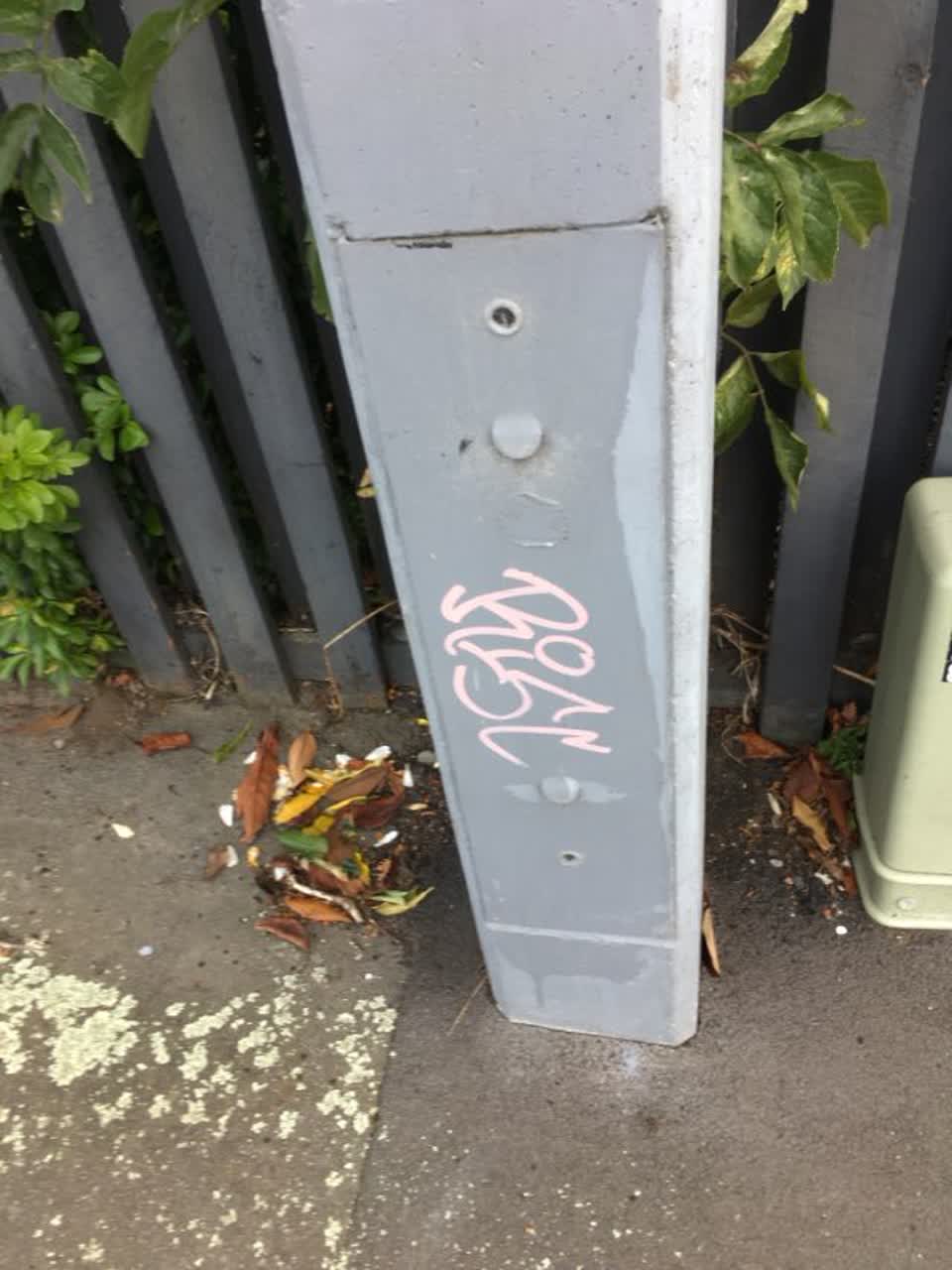The photograph attached to this graffiti report