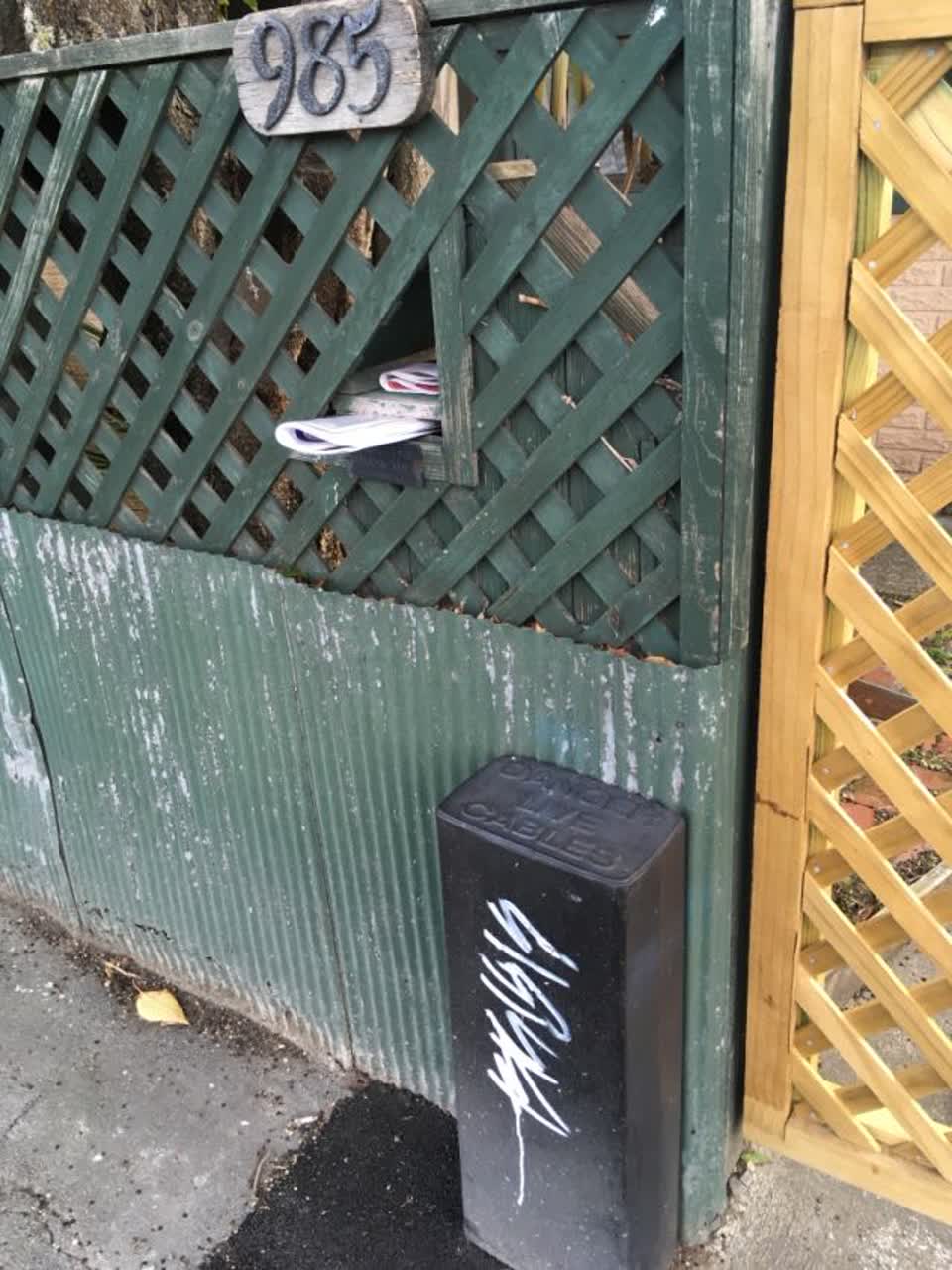 The photograph attached to this graffiti report