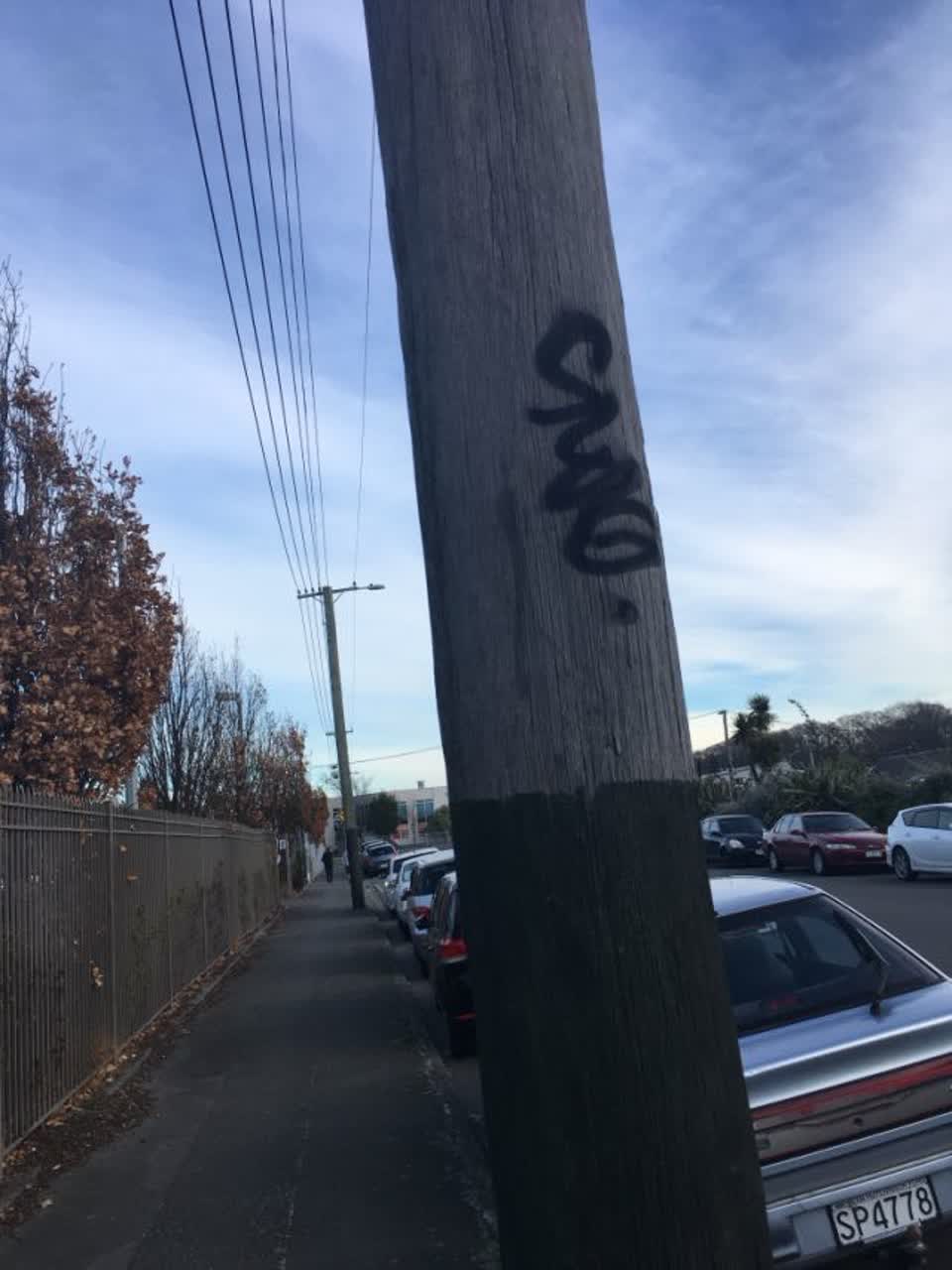 The photograph attached to this graffiti report