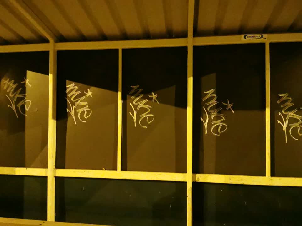 The photograph attached to this graffiti report
