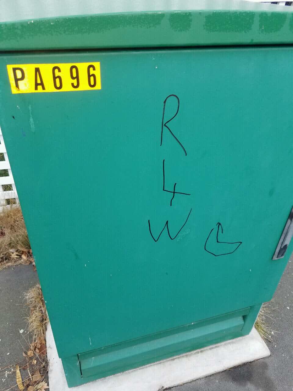 The photograph attached to this graffiti report