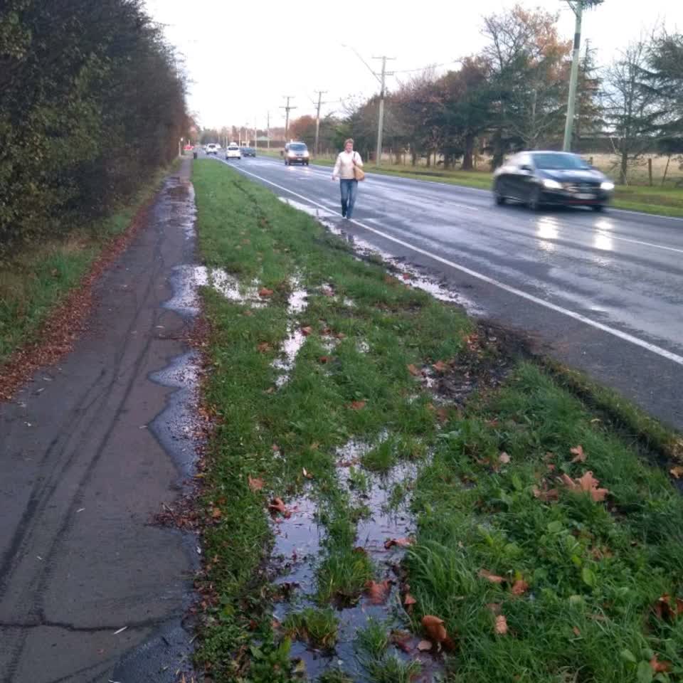The photograph attached to this flooding report