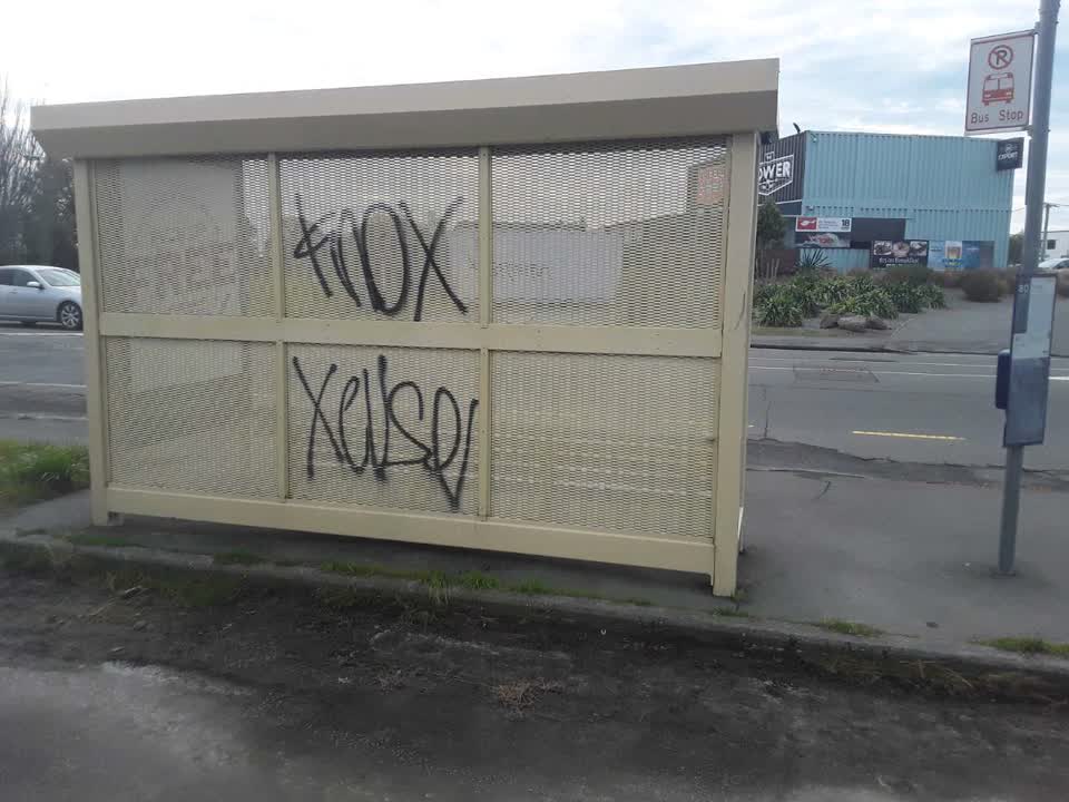 The photograph attached to this graffiti report