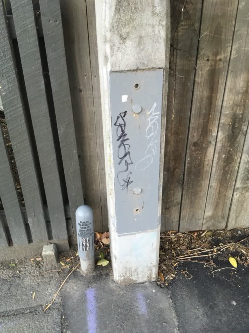The photograph attached to this graffiti report