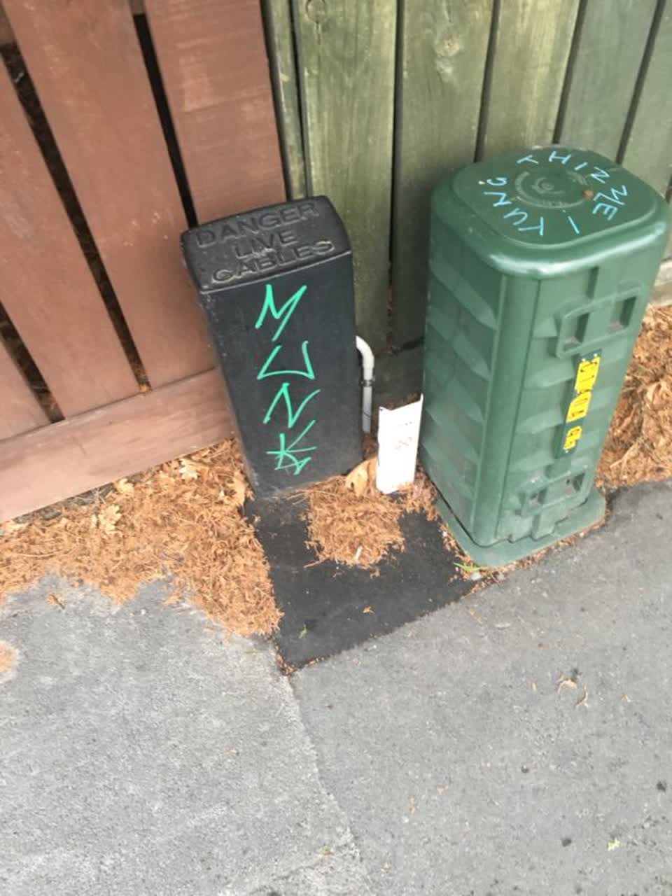 The photograph attached to this graffiti report
