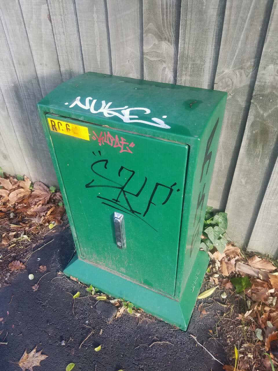 The photograph attached to this graffiti report