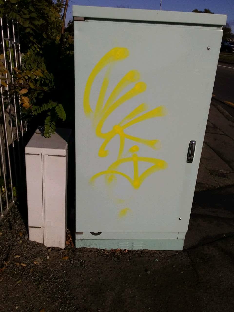 The photograph attached to this graffiti report
