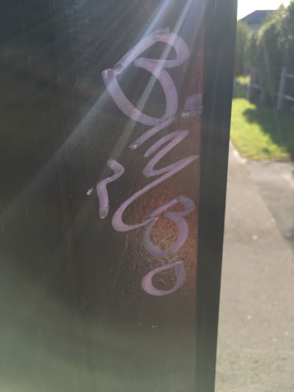 The photograph attached to this graffiti report