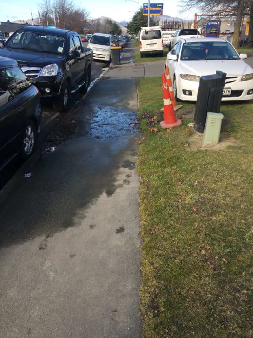 The photograph attached to this flooding report