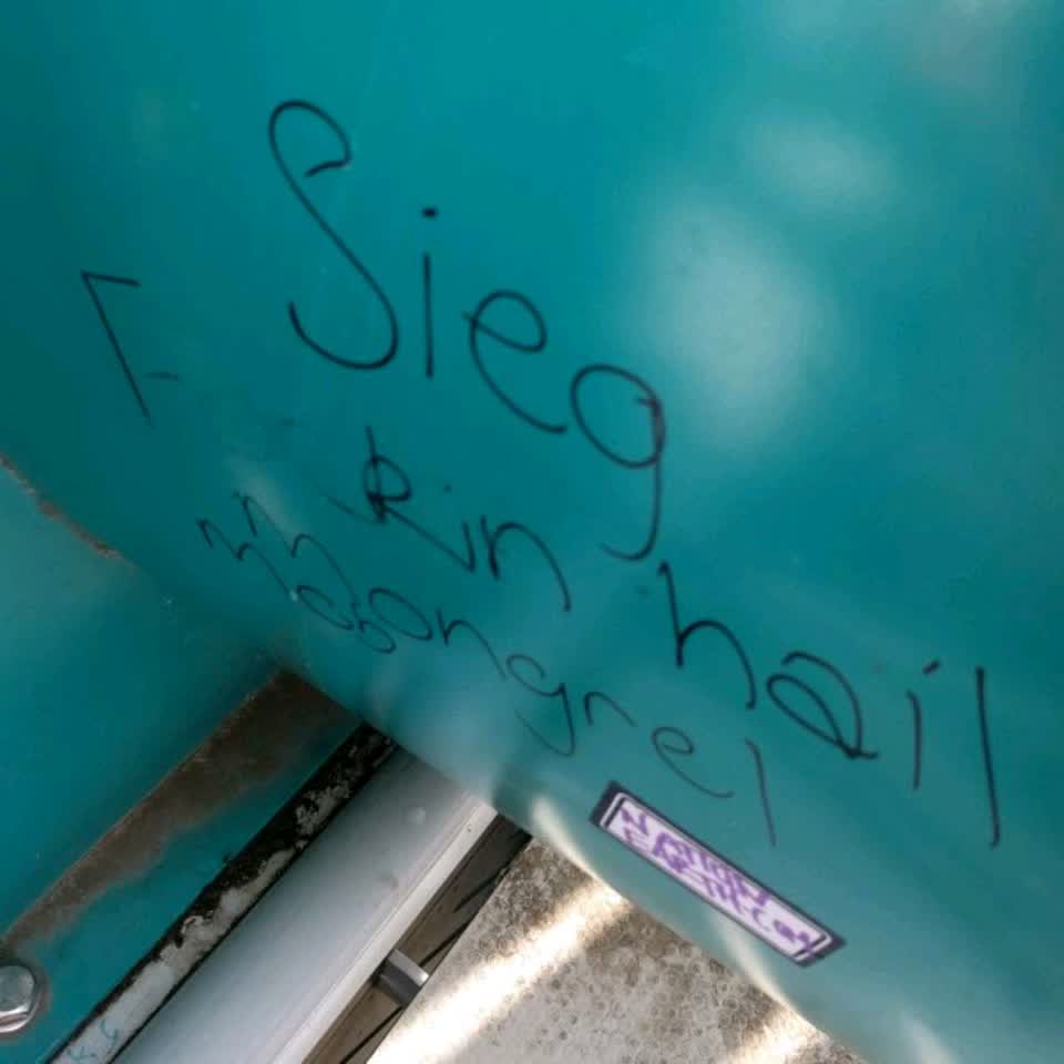The photograph attached to this graffiti report