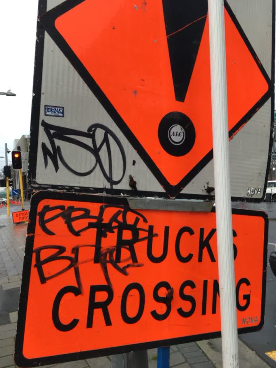 The photograph attached to this graffiti report