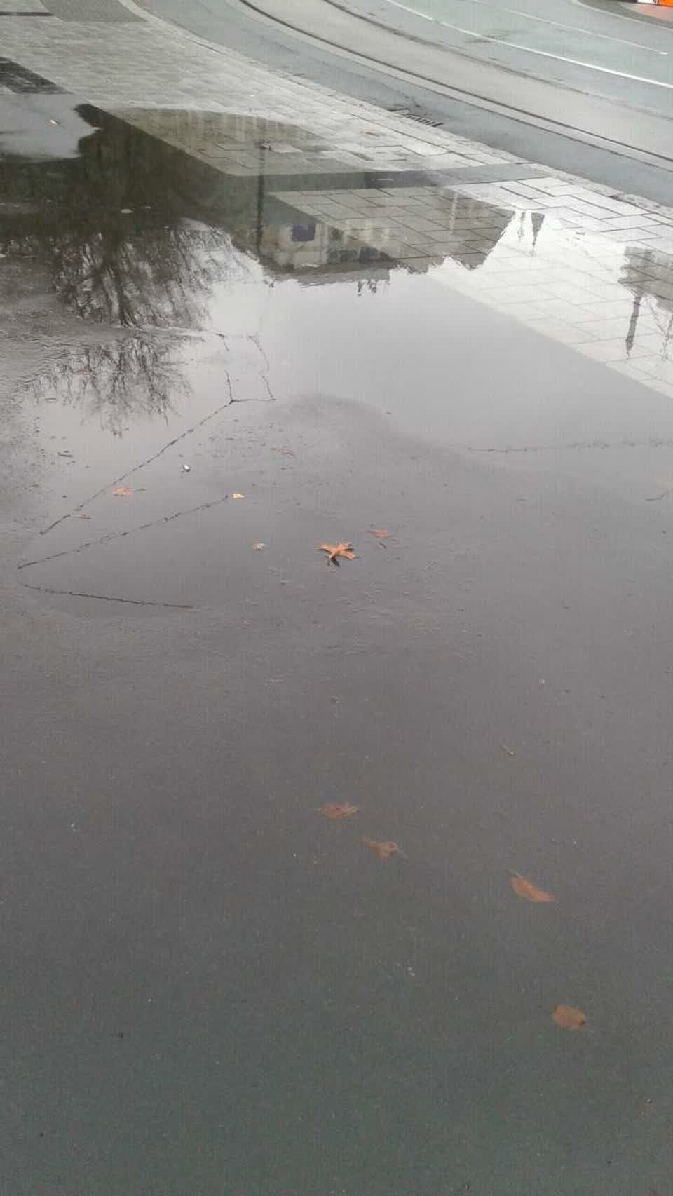 The photograph attached to this flooding report